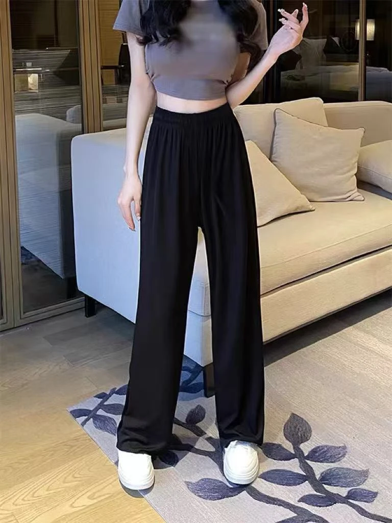 【小巧定制】（凉凉裤）XQ2468夏季新款简约休闲显瘦百搭阔腿凉凉裤