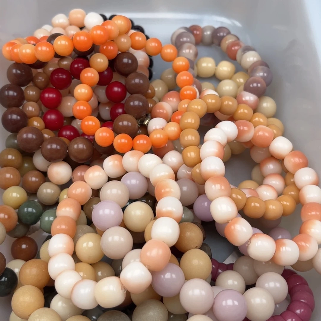 手串菩提根/象牙果k554 10-14mm随机俩串微瑕