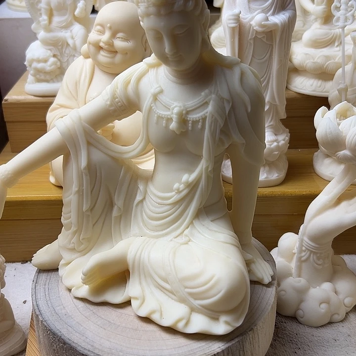 龙***山藤自在观音20公分摆件➕赠品底座