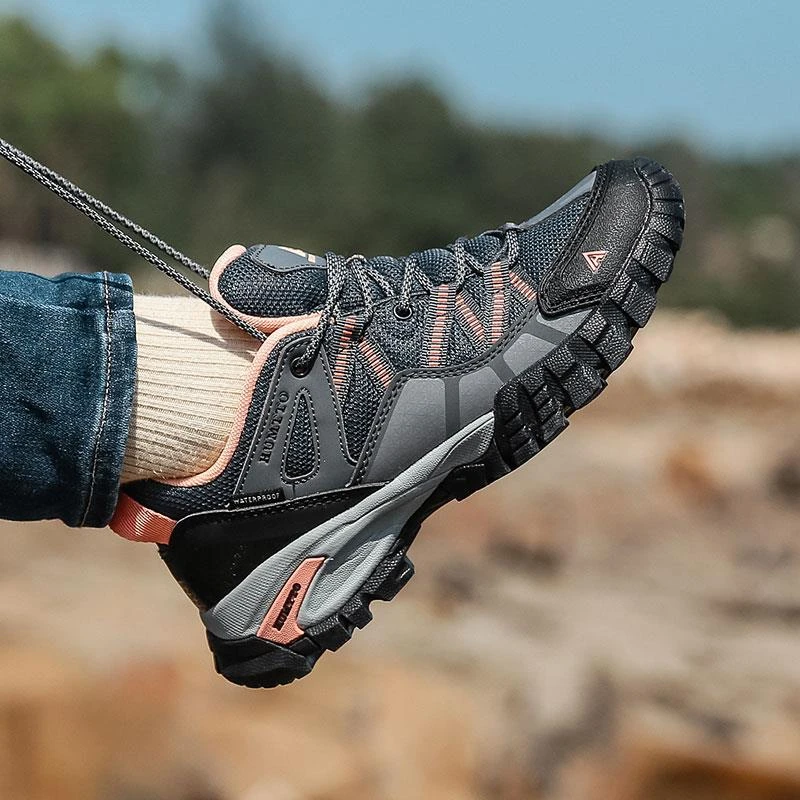 户外女春秋徒步鞋轻便透气爬山鞋男运动鞋防泼水防滑登山鞋女