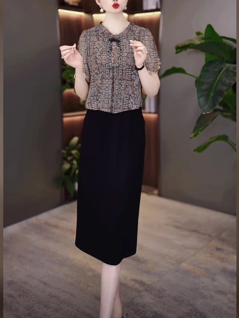 【连衣裙】2025夏季新款洋气显瘦修身气质遮肚连衣裙MY25Y1665