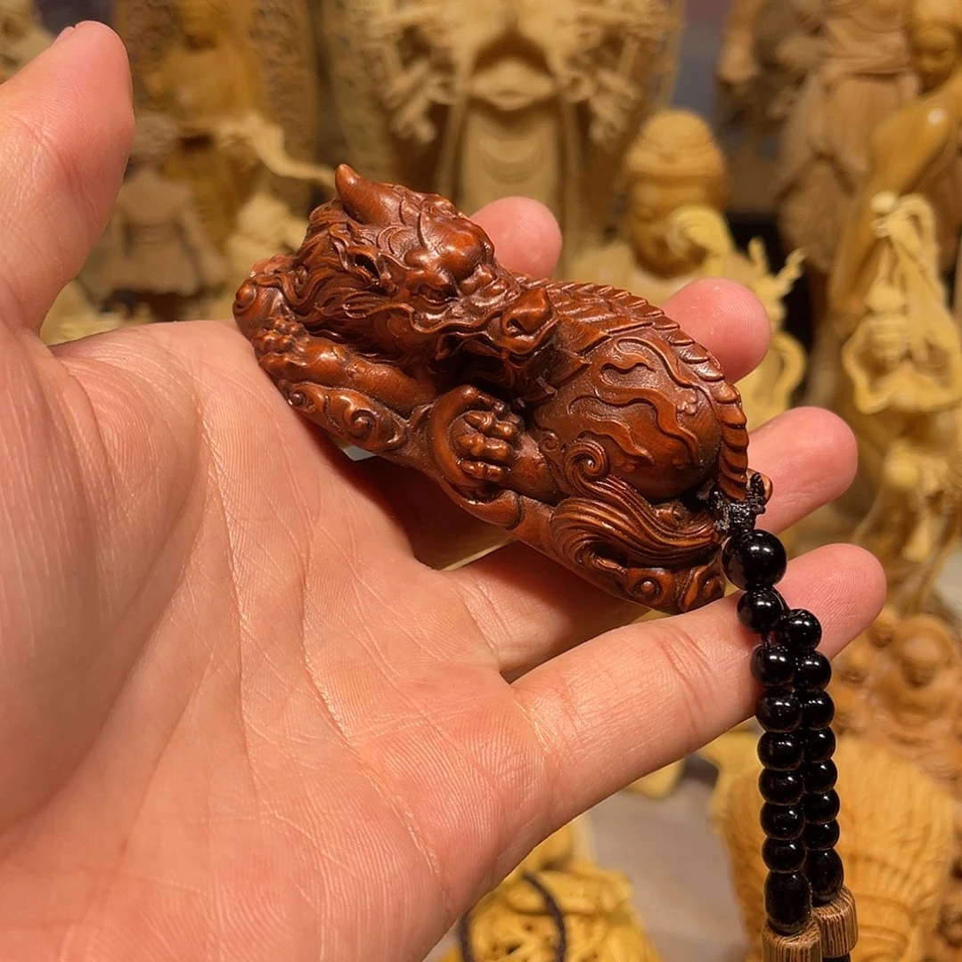 黄杨木小叶小瑕疵做旧貔貅