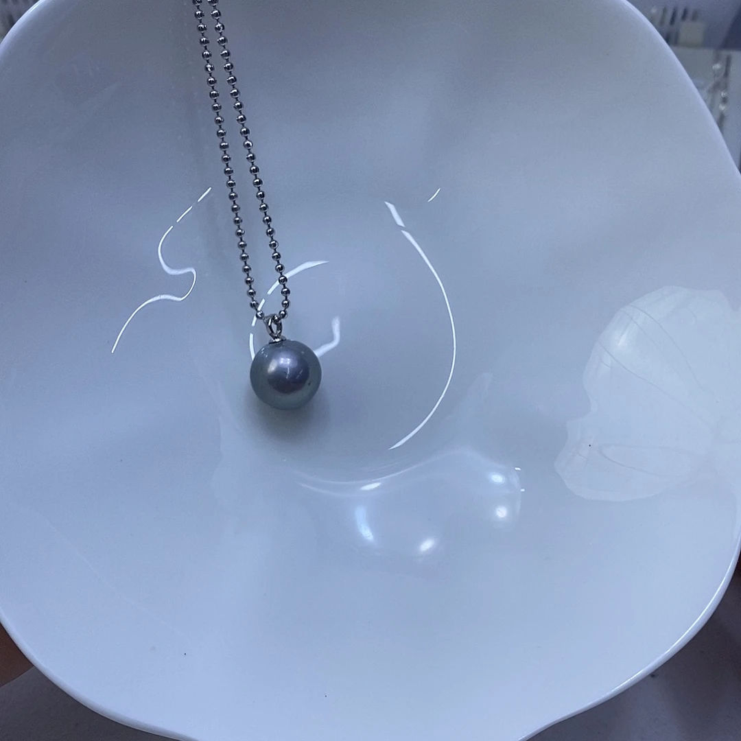 海水珍珠银S925镶嵌颈饰