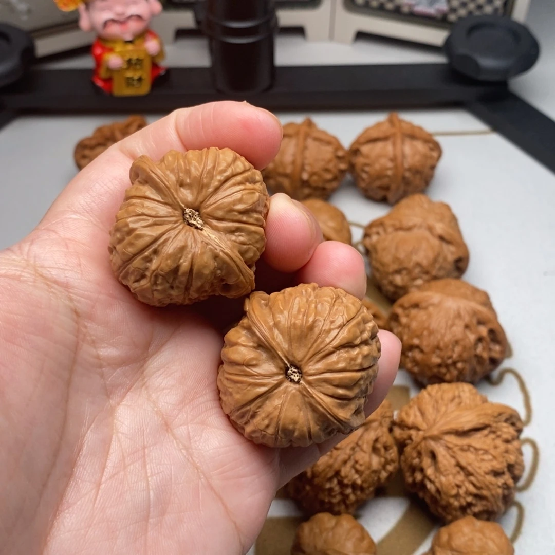 武***片文玩核桃把件37尺南瓜