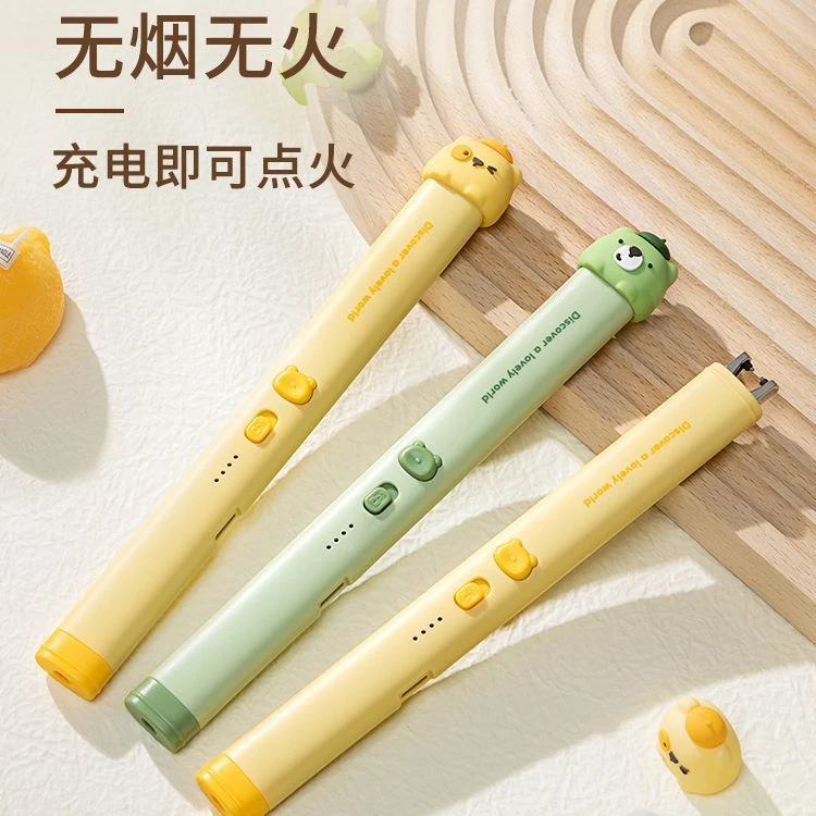 智能脉冲充电式点火器户外充电点火usb充电打火机长柄香薰打火机