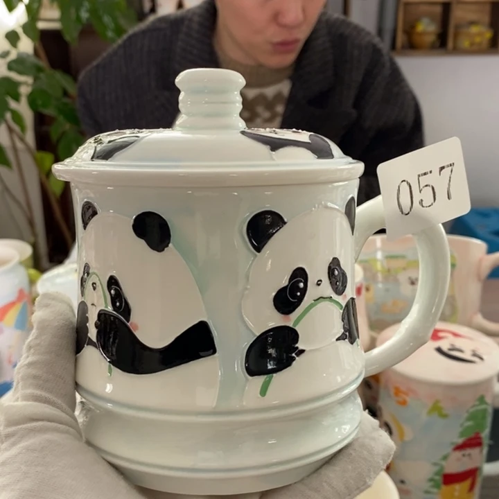 杯景德镇釉下彩手绘