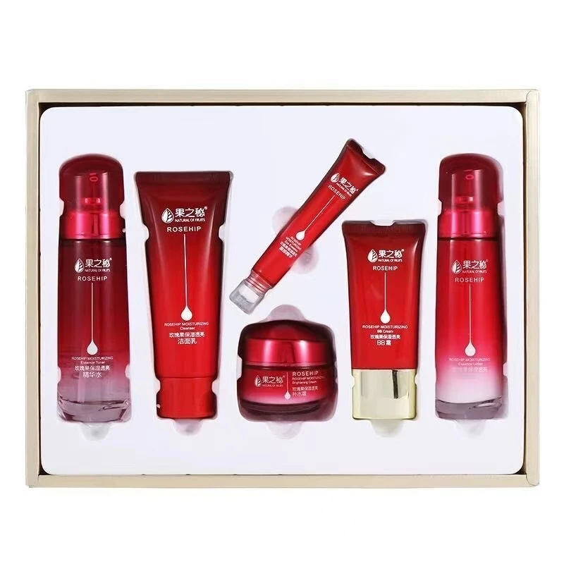 正品果之秘玫瑰保湿透亮护肤套盒礼盒锁水深层润肤礼物送妈妈女友
