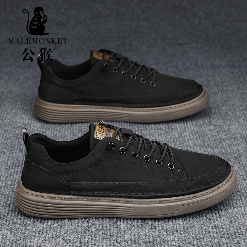 公猴官方正版男鞋夏季透气帆布鞋男款时尚一脚蹬百搭休闲板鞋2005
