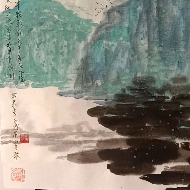 国画花鸟画雷鸣作品