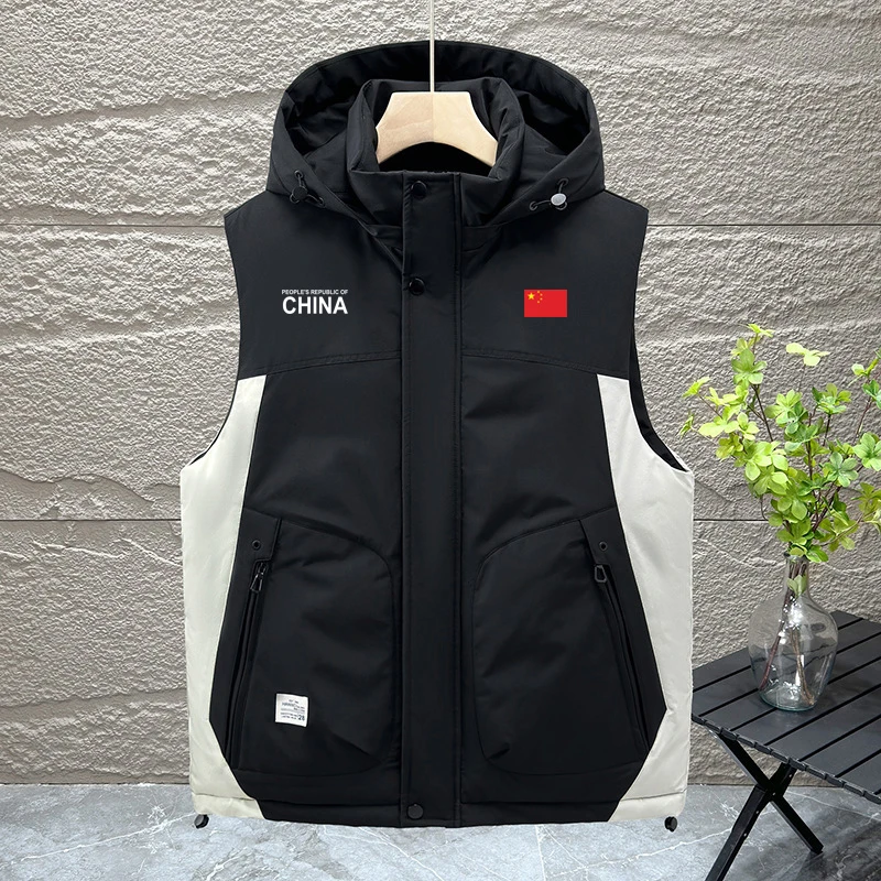 中国队China马甲外套秋冬季男士百搭大码加厚保暖背心坎肩马夹