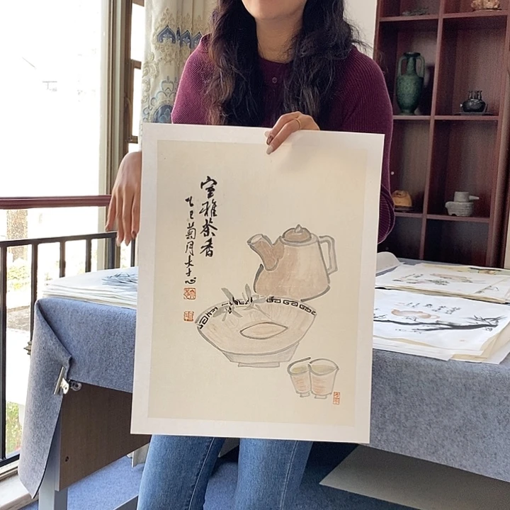 国画纯手绘国画写意作品34*