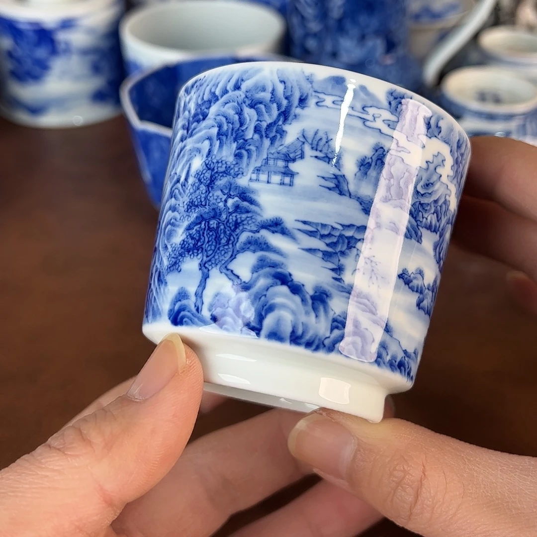 叁***肆瓷片景德镇全手工手绘陶瓷