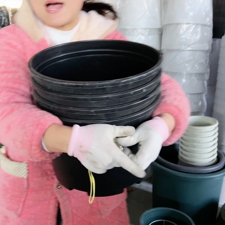 塑料瑕疵矮胖6#黑色4个无托