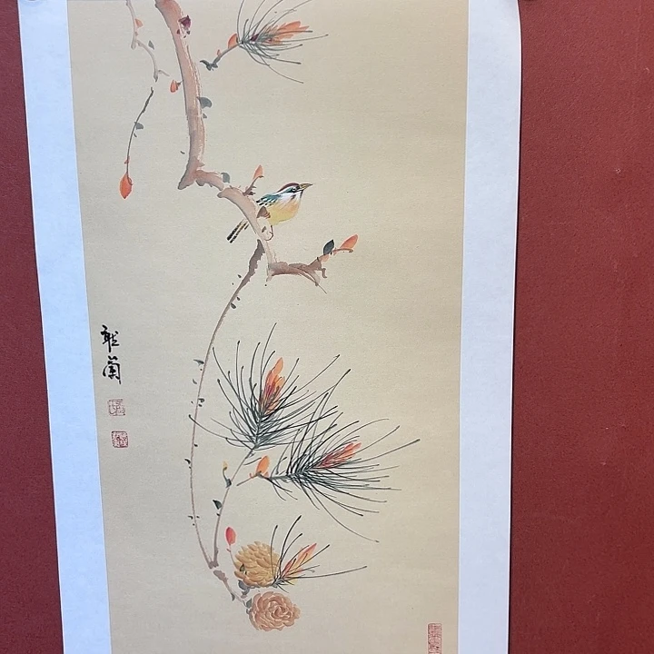 国画听兰老师花鸟