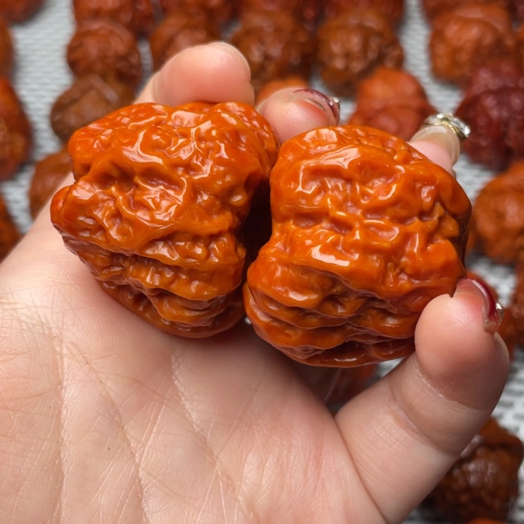 桃核吊坠文玩核桃 手把件 蛤蟆头 41