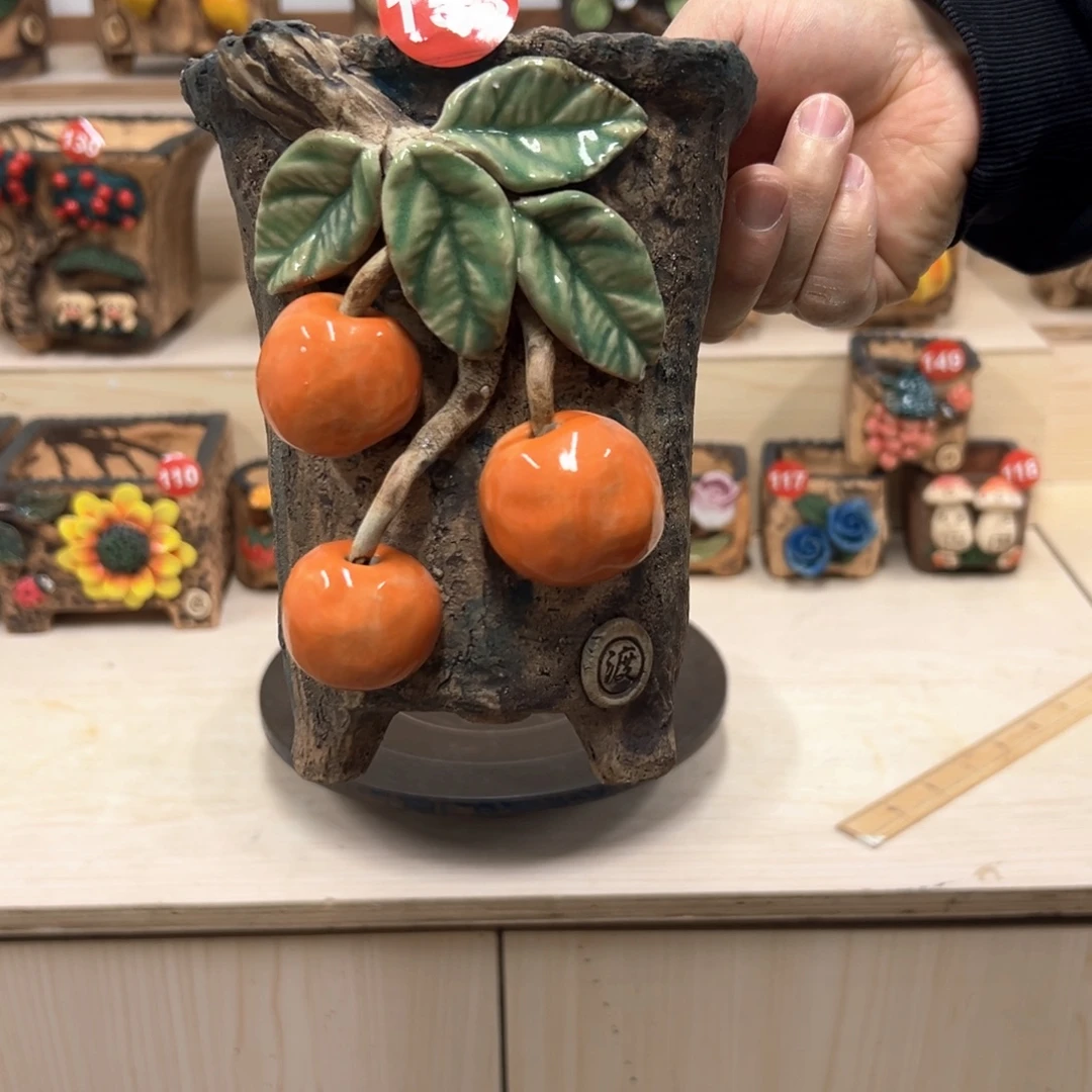 紫砂花盆153号内口11.5外高17