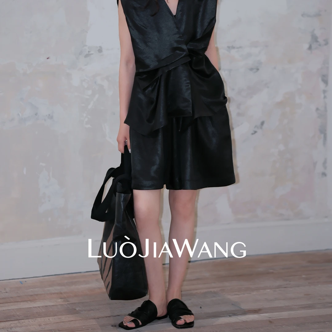 100%桑蚕丝松紧腰短裤女夏2025新款外穿LUOJIAWANG【视觉瘦腿裤】