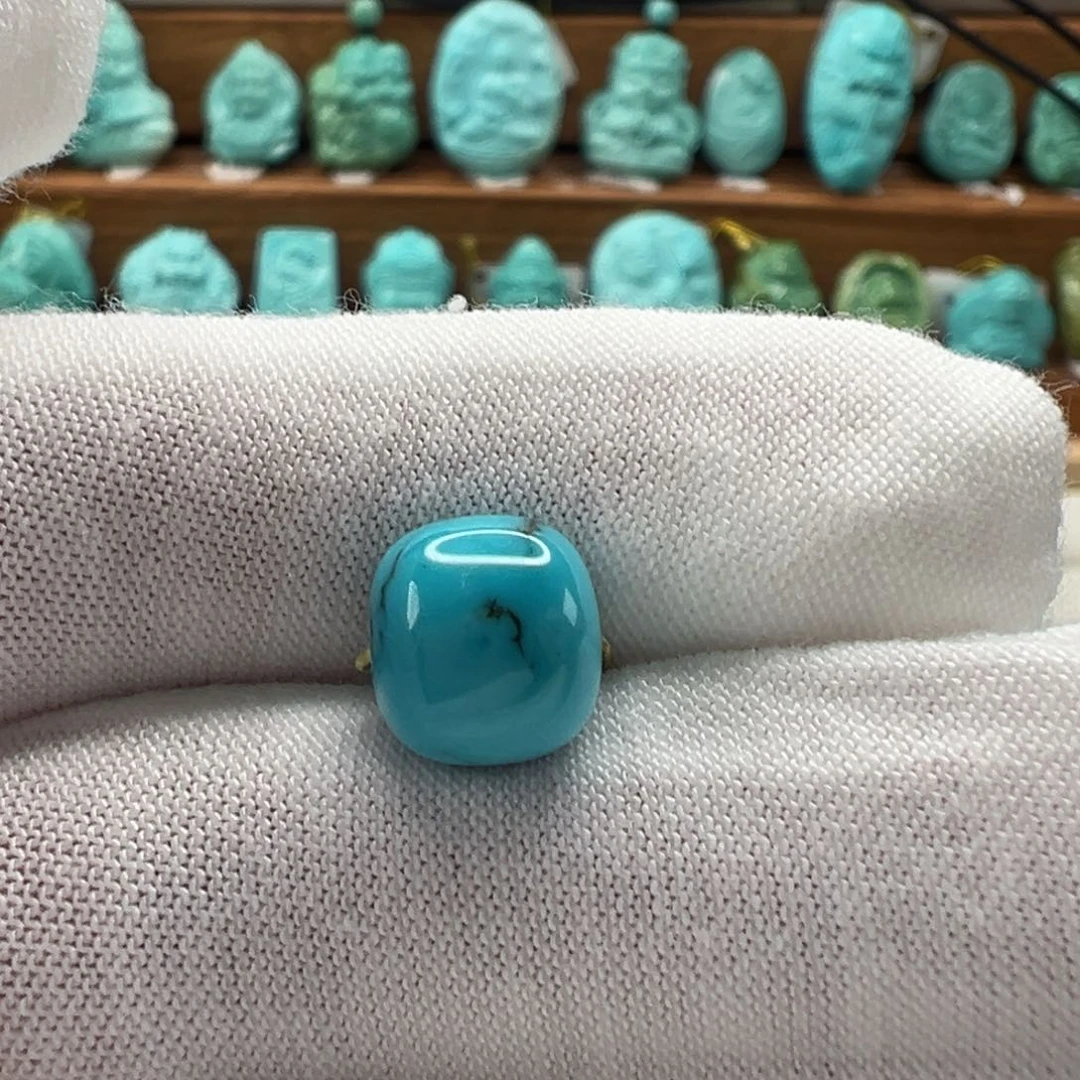 绿松石未镶嵌老型珠9.3mm