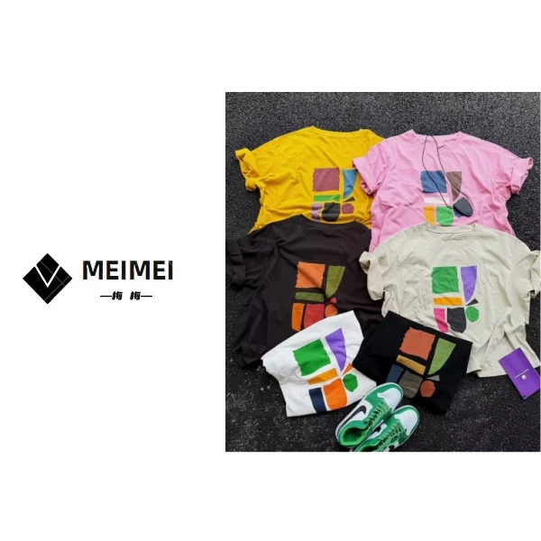 XMM.【放块短袖T】时尚百搭印花洋气休闲宽松潮流显瘦户外运动Gz565