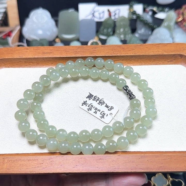 和田玉未镶嵌项链天**涛