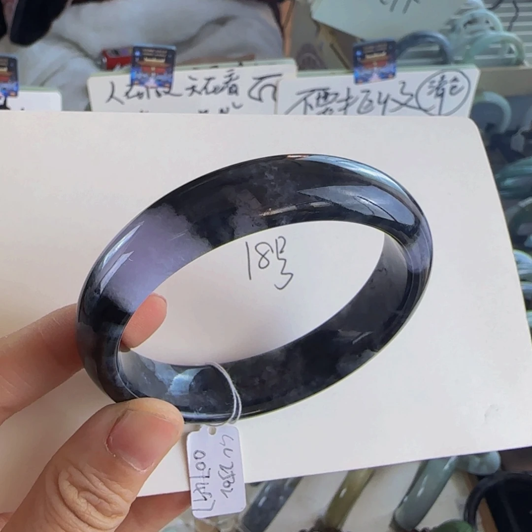 翡翠手镯未镶嵌老坑59.4色线不退