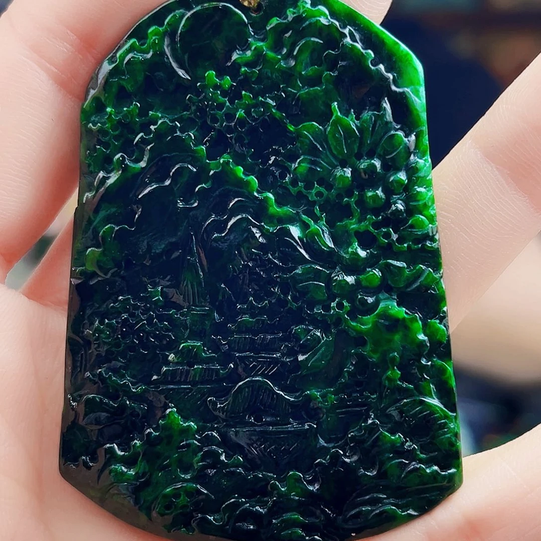 颈饰银S925镶嵌翡翠多样性