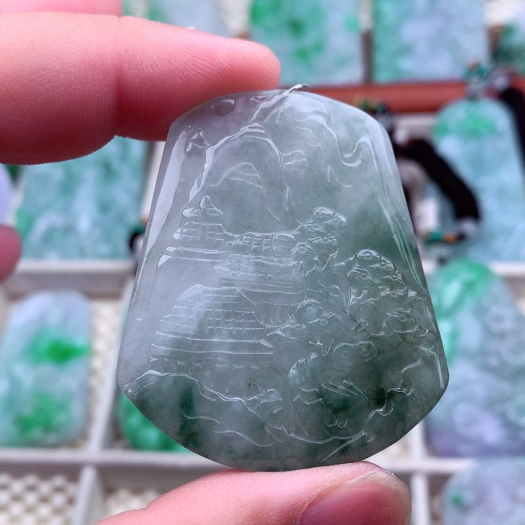 翡翠未镶嵌吊坠(不含链)