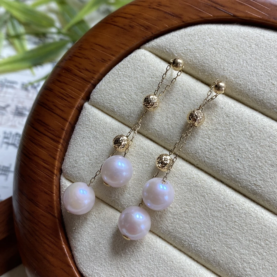 【珍珍严选】海水18K珍珠耳钉-多样性发其一-DS68