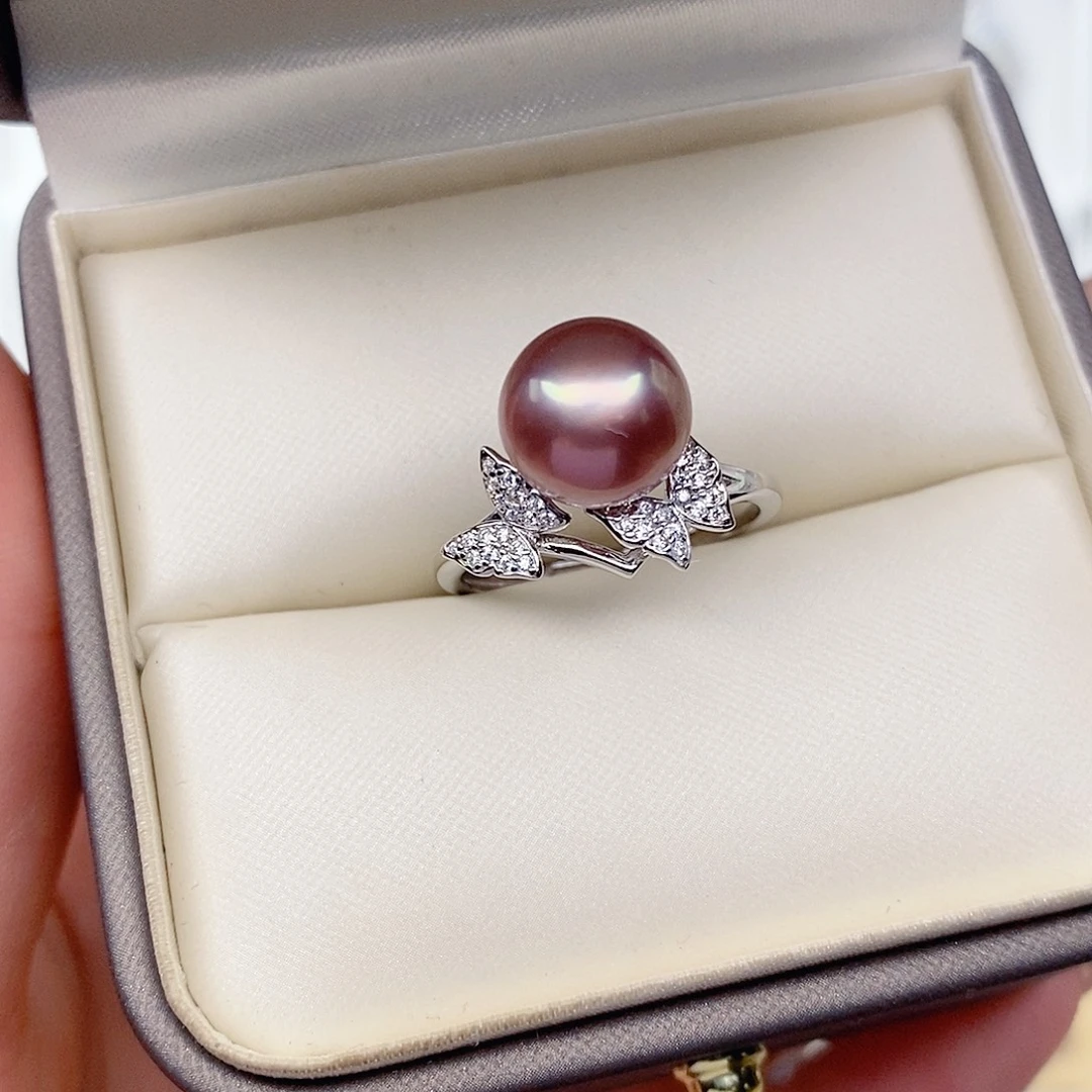 淡水珍珠戒指银S925镶嵌