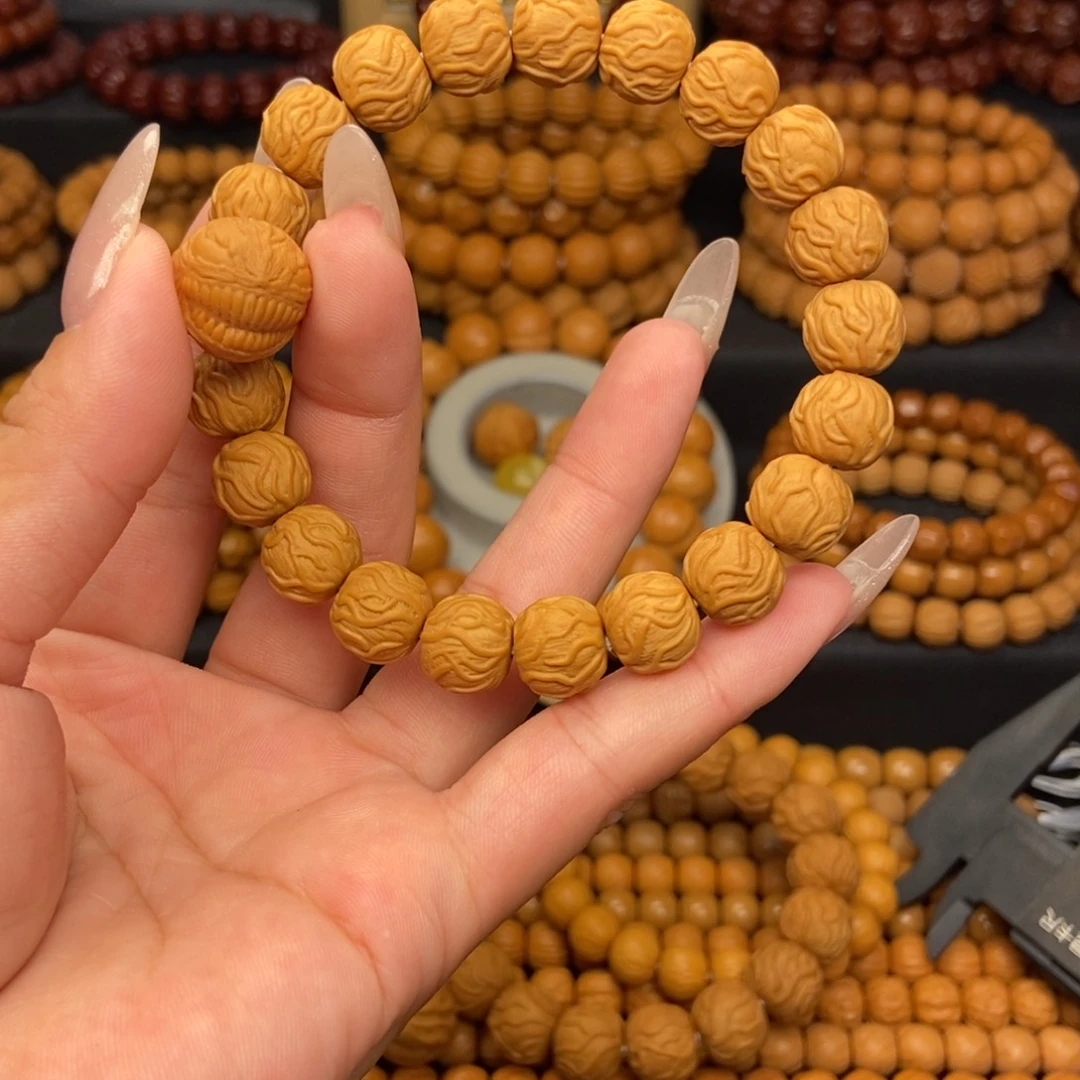手***者猴头核桃手串小尺寸毒液手串加单颗
