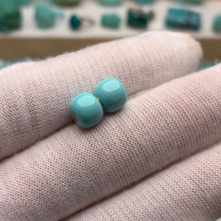 绿松石未镶嵌珠宝奇石7.7mm