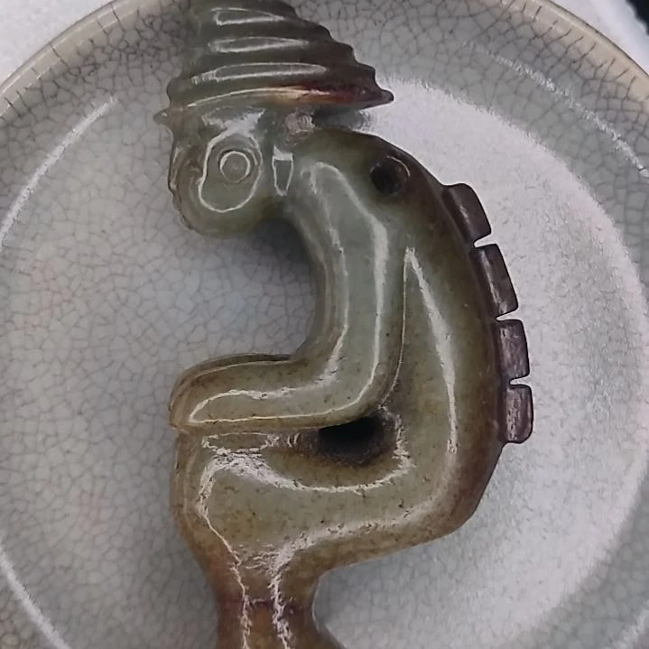 摆件开片瓷器瓷片摆件
