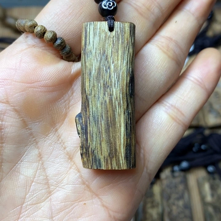 沉香手把件4.4克奇楠沉香素牌吊坠