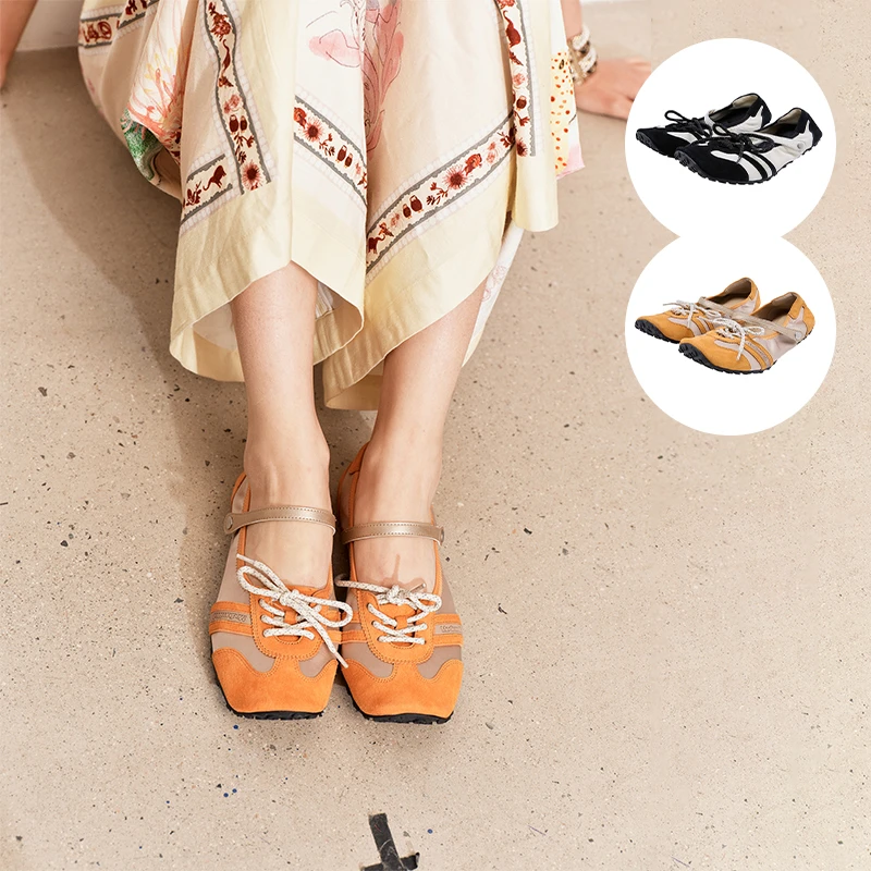 Gemini买手店MEDIUM WELL_方头芭蕾鞋运动鞋2025夏季新款鞋子女