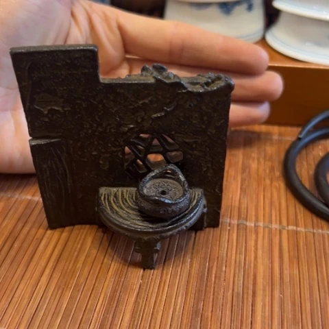 蜜安罐瓷香炉锡茶则
