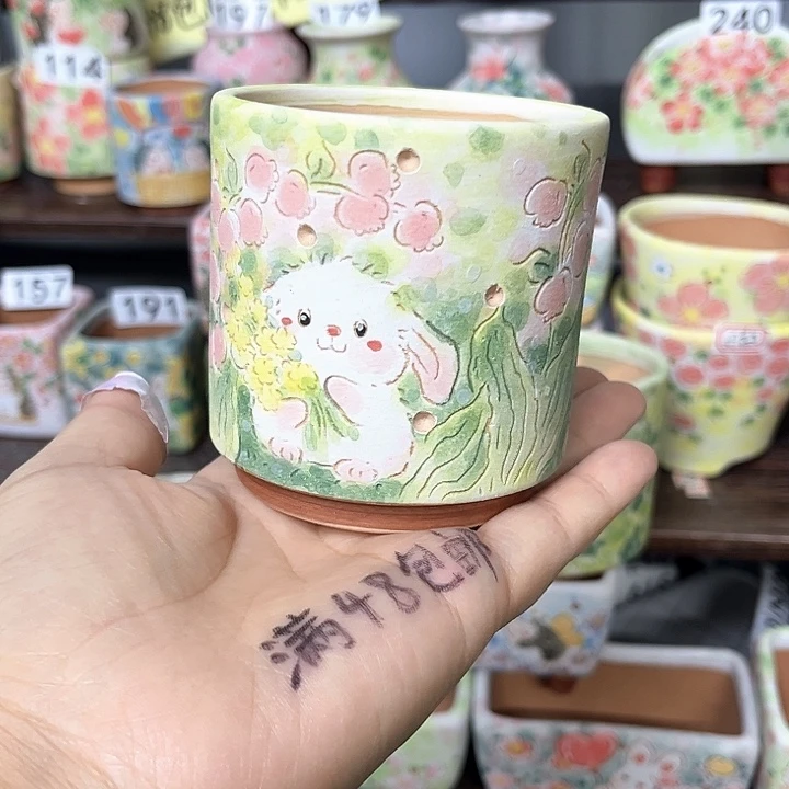 萌****手工制作多肉花盆