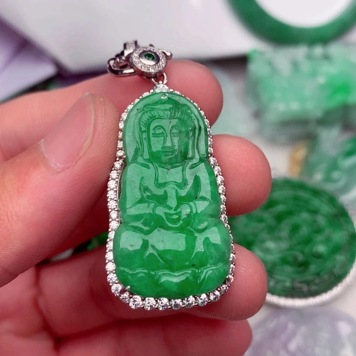 翡翠未镶嵌吊坠(不含链)
