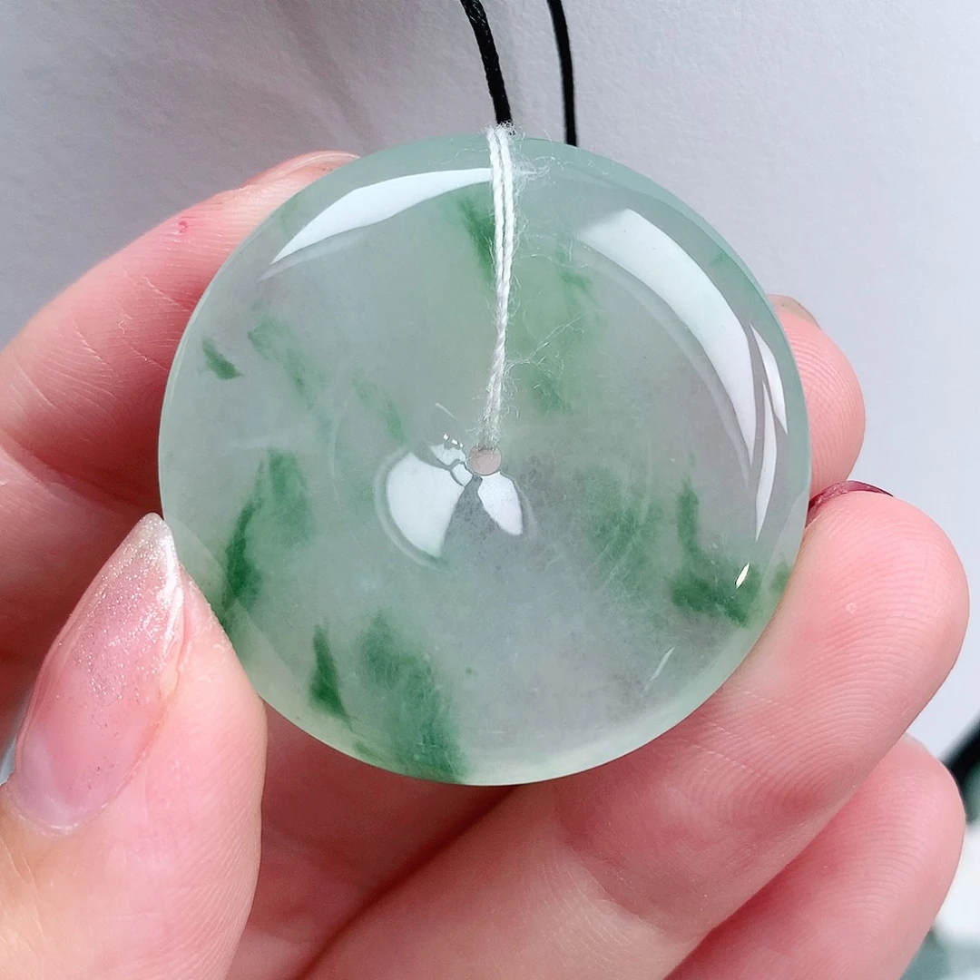 翡翠未镶嵌颈饰平安35.4-6.1