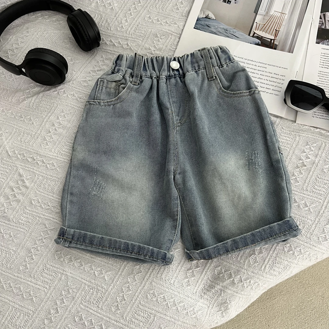 2025年夏季新款儿童休闲百搭宽松时尚洋气1468小狗牛仔裤