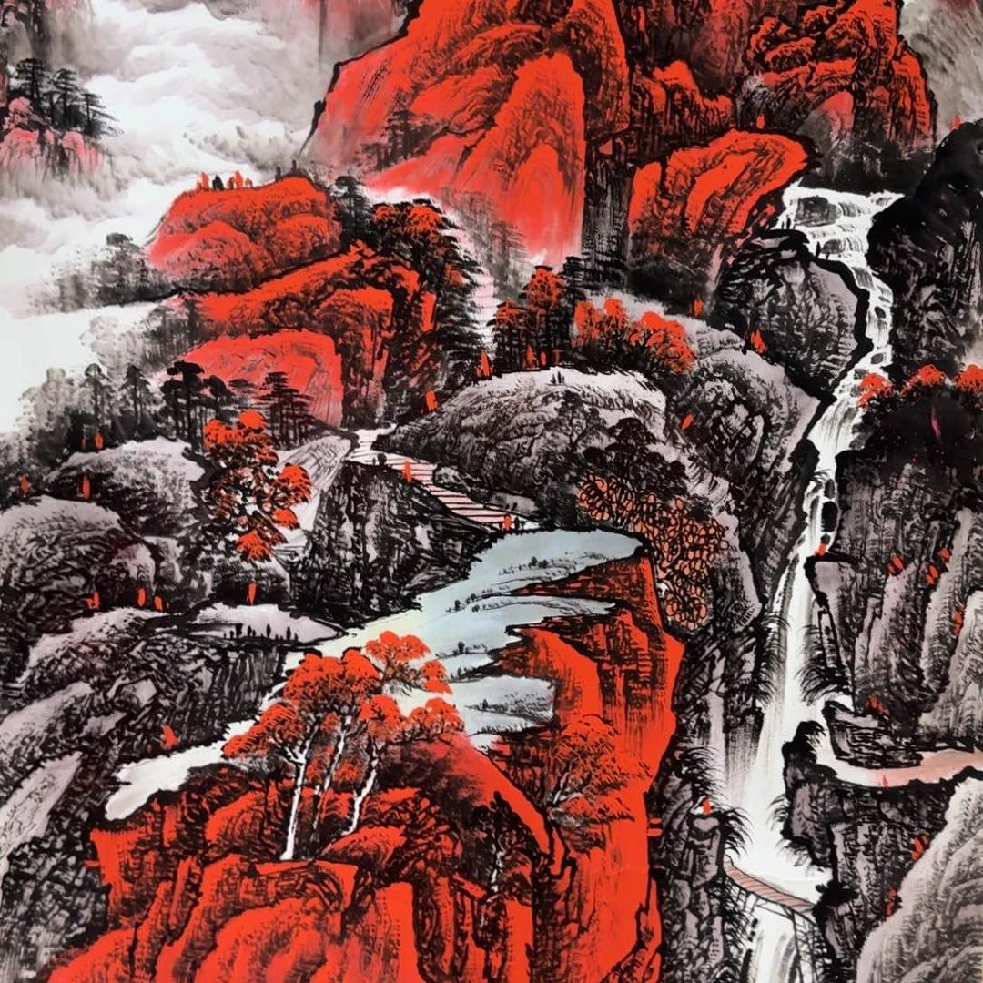 国画QA原创山水作品！带证书！限购一单