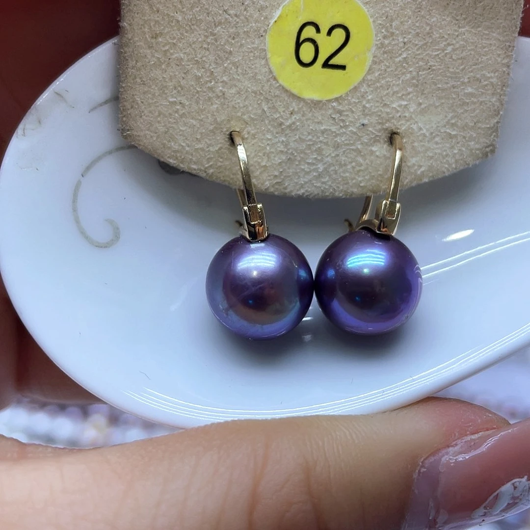 淡水珍珠耳饰银S925镶嵌