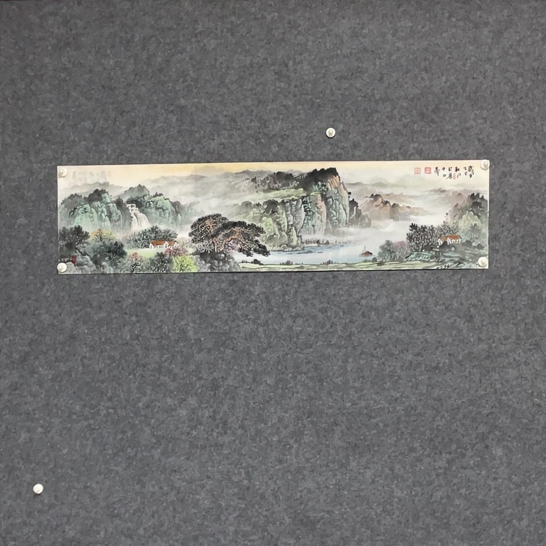 国画四尺对开画芯 捡漏