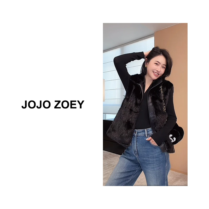 JOJO ZOEY【西伦敦漫雪】~新款立领极简慵懒毛呢无袖马甲mj-58605
