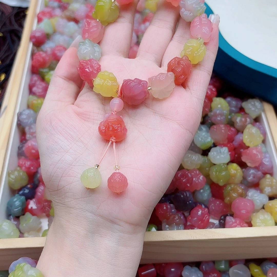 涛***玛瑙/玉髓未镶嵌手链盐源35