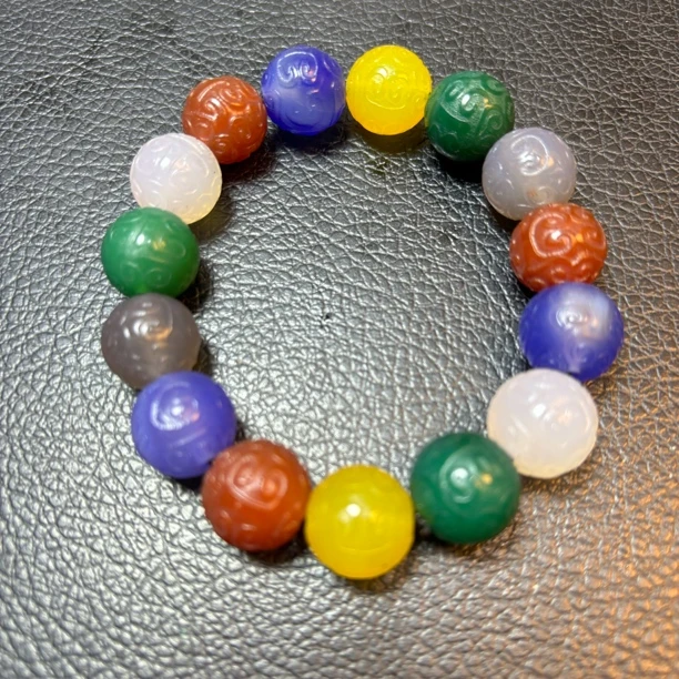 多宝七彩祥云纹手串