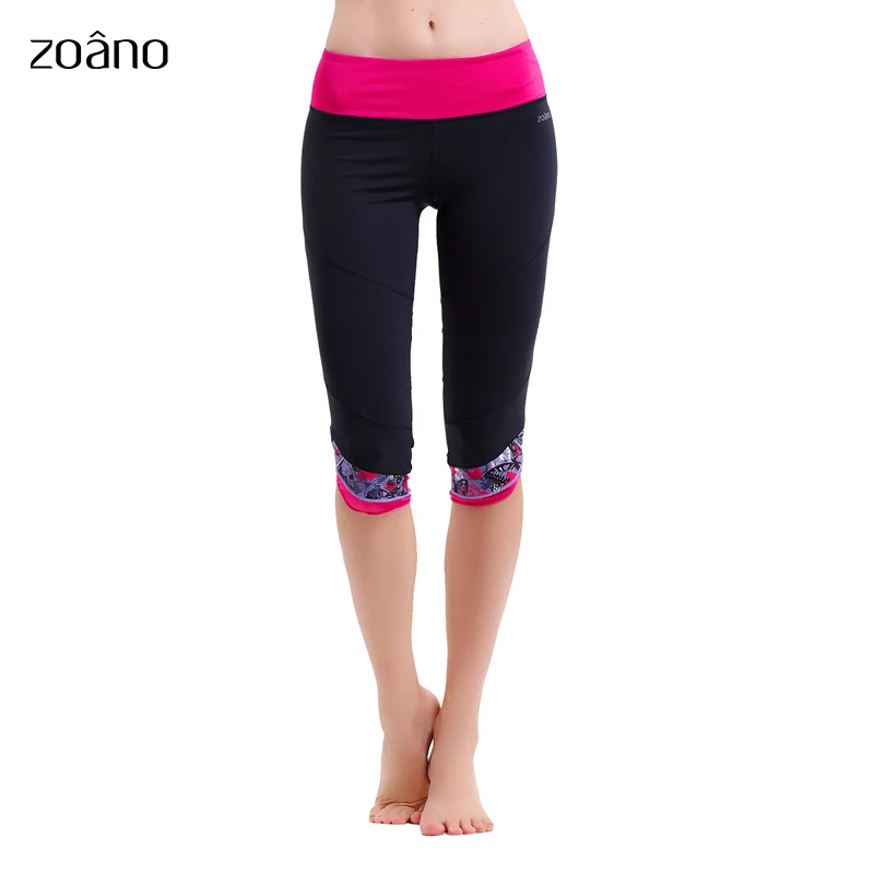 ZOANO/佐纳运动跑步瑜伽女外穿健身裤紧身弹力七分裤速干52117