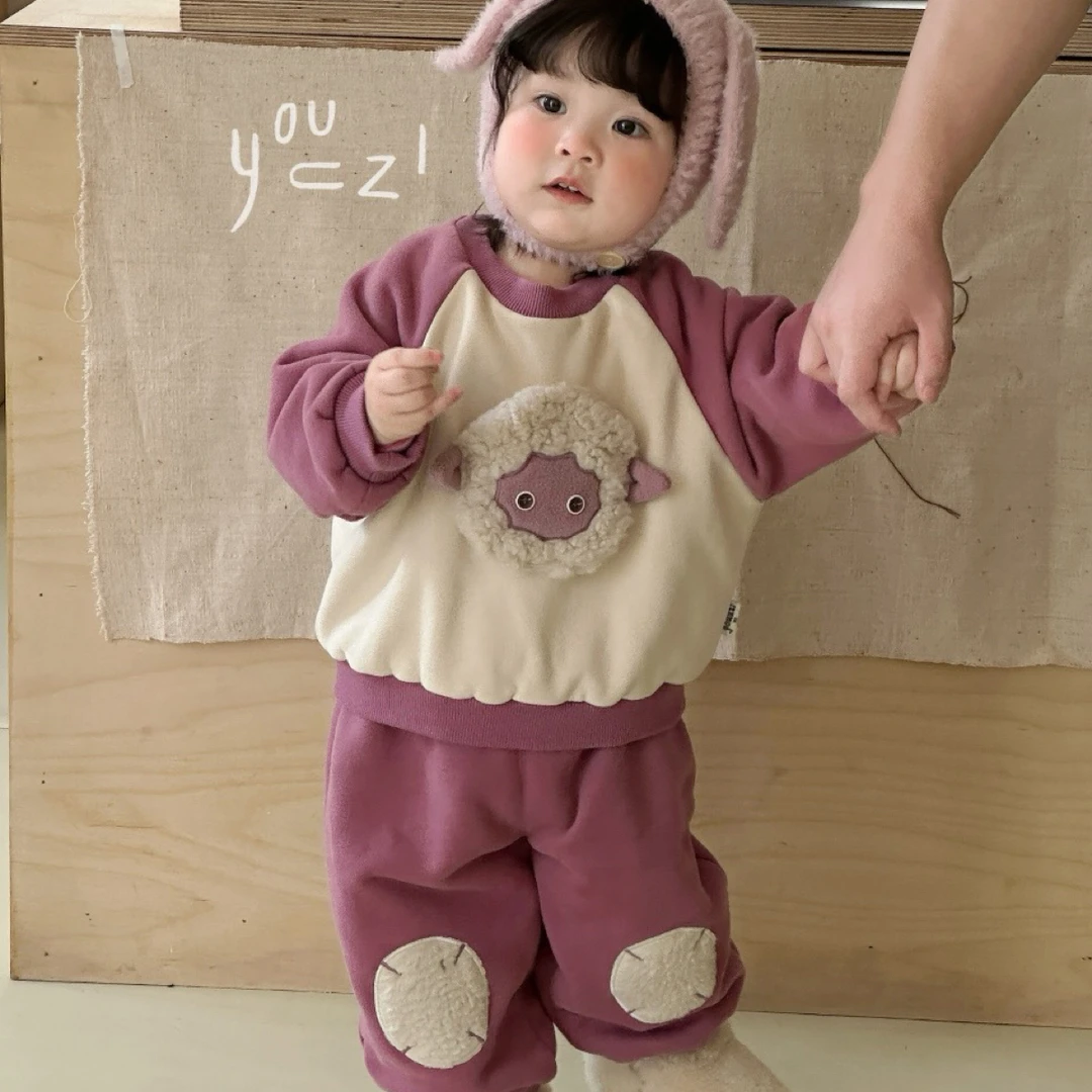 右子25秋冬婴童加绒两件套55127