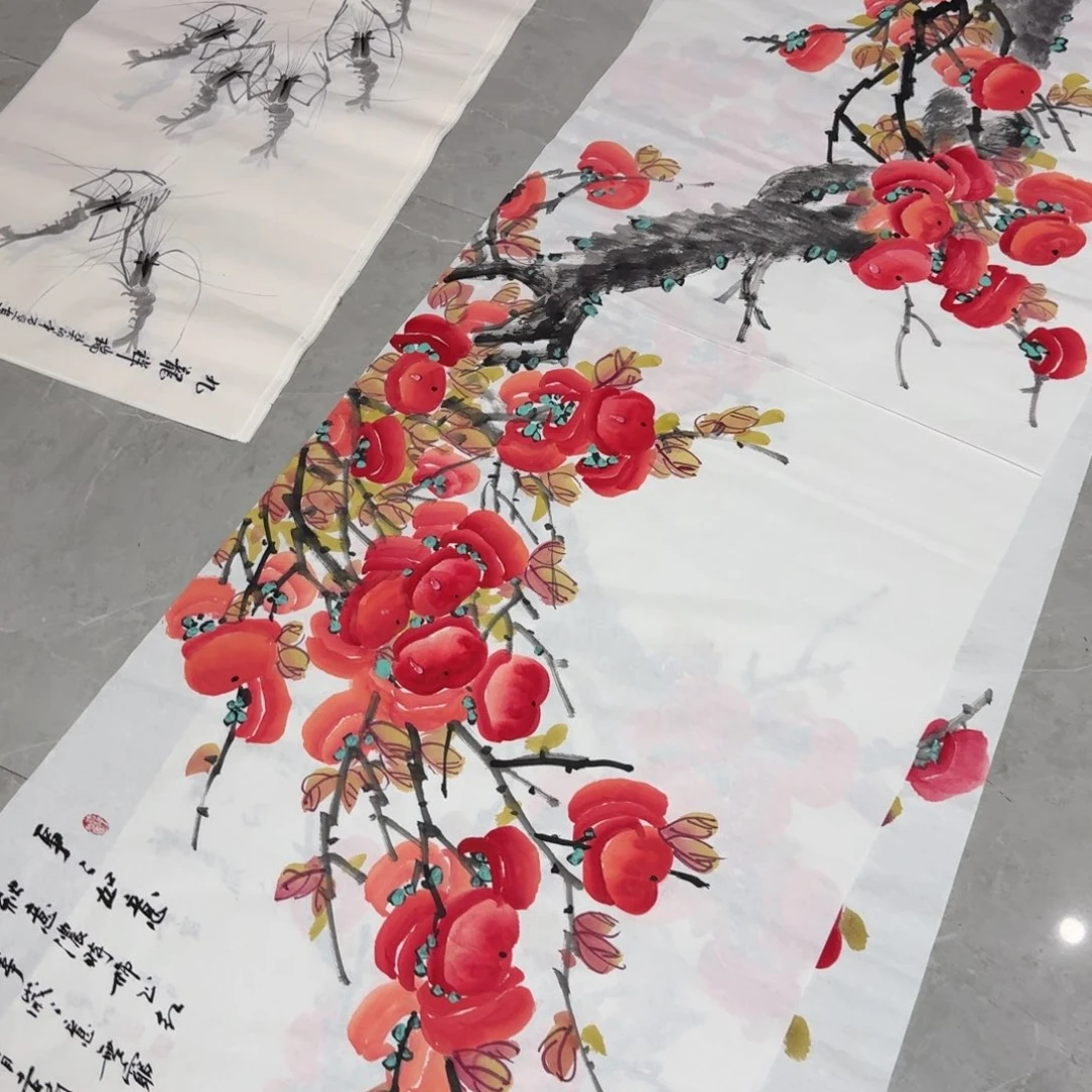 小***了国画尺寸70X180纯手绘作品