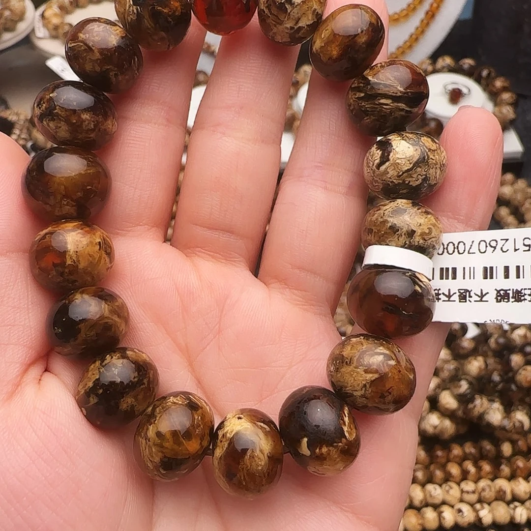 用***1琥珀未镶嵌手链抚顺琥珀