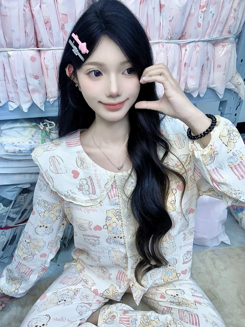 找到对应编码001-050品牌高货，夏季款 加厚家居服套装睡衣